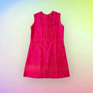 Beautiful 1960's bright neon pink mini dress